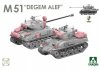 Takom 2207W SHERMAN² BOX M4A1(76W) VVSS Late Production+M51 DEGEM ALEF+US ARMY 1/4TON UTILITY TRUCK & MP FIGURE 1/35